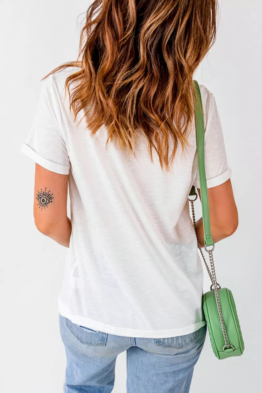 Fish graphic tee in white