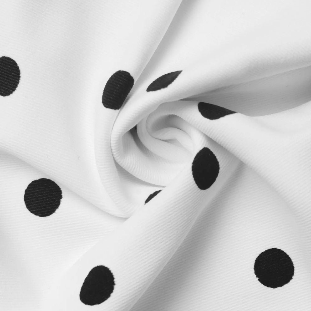  Polka Dot Cropped Zip-Up Bomber Jacket