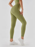 high-waisted sports leggings with wide waistband