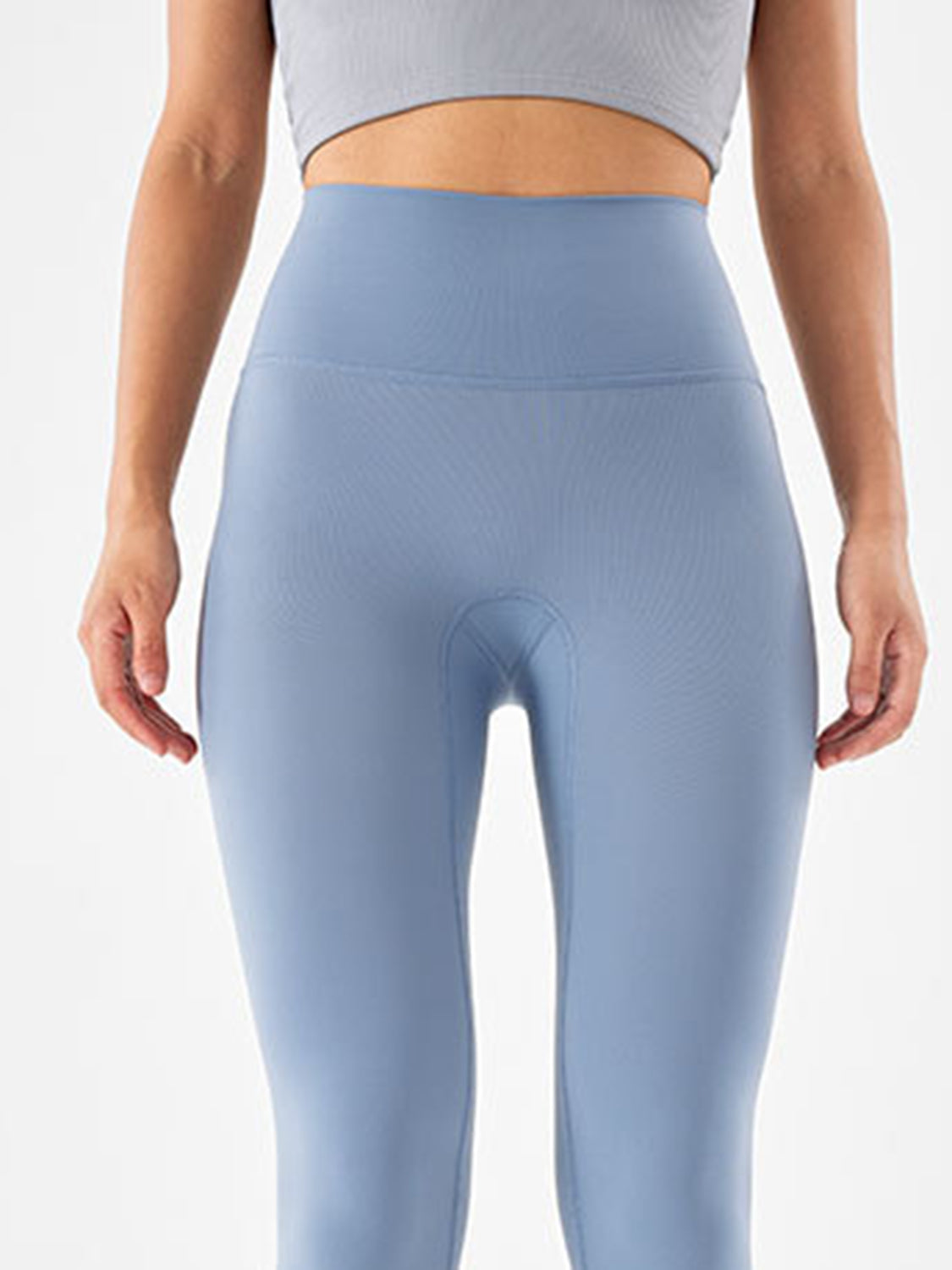 high-waisted sports leggings with wide waistband